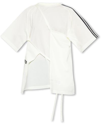 Y-3 T-shirt With Tie Detail, - White