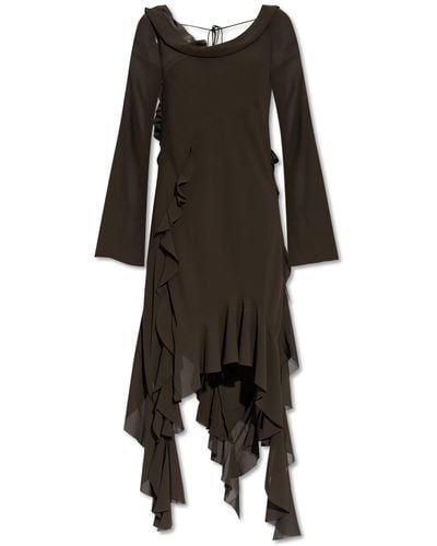 Acne Studios Ruffled Dress, - Black
