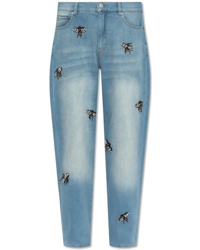 Munthe Jeans With An Application, - Blue