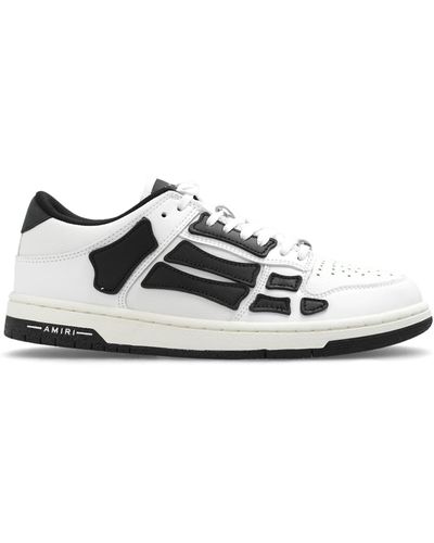 Amiri Skel Panelled Leather Low-top Trainers - White