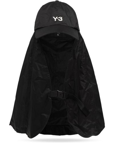 Y-3 Baseball Cap With Neck Guard, - Black