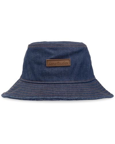 Acne Studios Denim Bucket Hat, - Blue