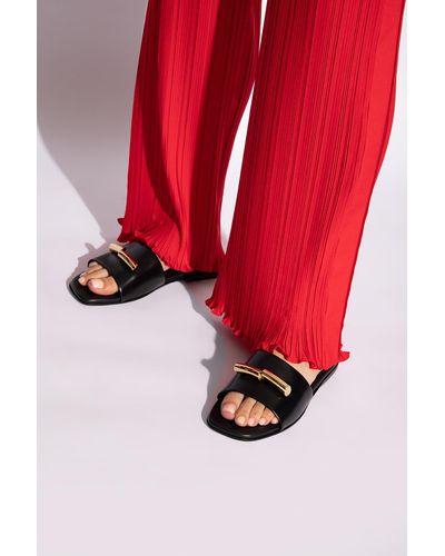 Lanvin 'houte Sequences' Leather Slides, - Red
