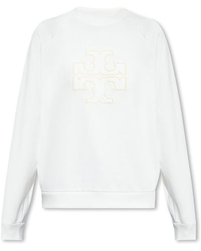 Tory Burch Cotton Sweatshirt With Logo - White