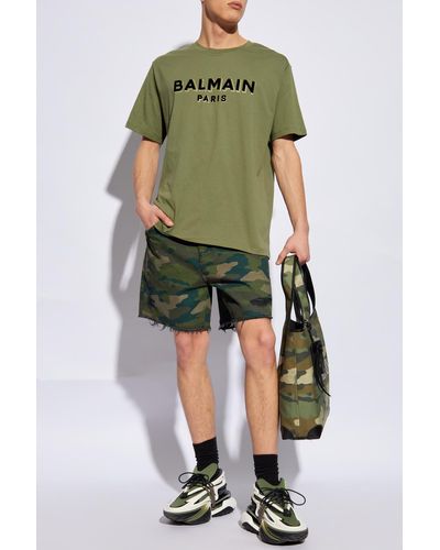 Balmain Denim Shorts - Green