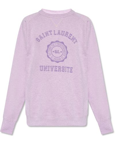 Saint Laurent Printed Sweatshirt - Pink