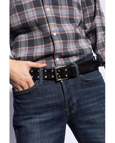 AllSaints Leather Belt - Blue
