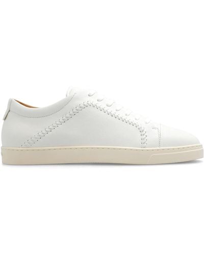 Giorgio Armani Leather Sneakers, - White