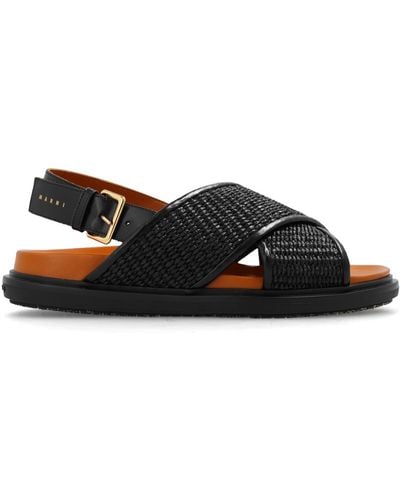 Marni Sandals With Logo, - Black