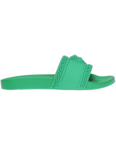 Versace Medusa Cardinal Slide Sandals - Green