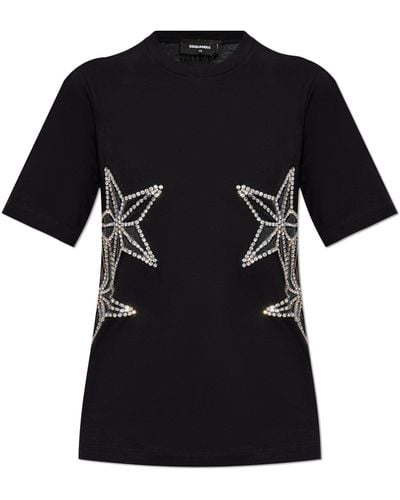 DSquared² T-Shirt With Applications - Black