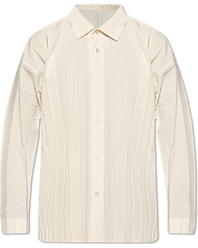 Homme Plissé Issey Miyake Pleated Shirt, - White