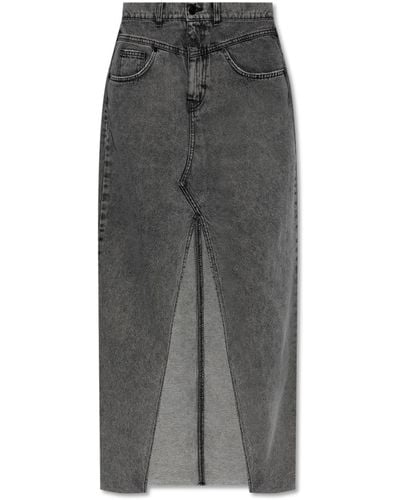 The Mannei 'aluta' Denim Skirt , - Grey