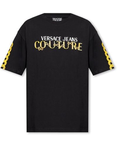 Versace Oversize Cotton T-shirt - Black
