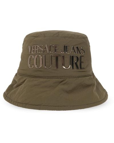 Versace Bucket Hat With Logo - Green