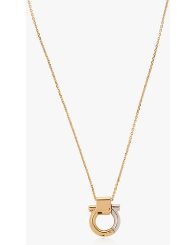 Ferragamo Brass Necklace, - Metallic