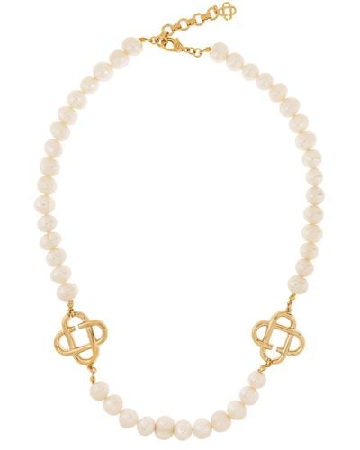 Casablanca Pearl Necklace, - White