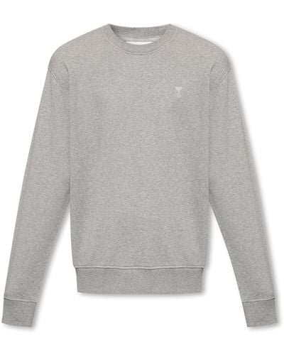 Ami Paris Sweatshirt With Logo - Grey
