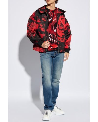 Alexander McQueen Jeans With Logo - Red