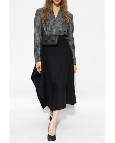 Bottega Veneta Black Asymmetric Skirt