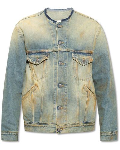 Maison Margiela Denim Jacket With Vintage-effect - Blue