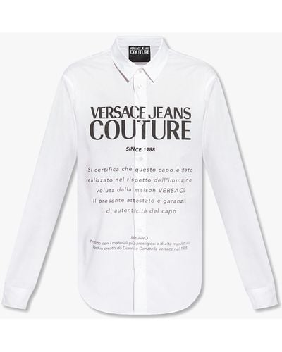Versace Shirt With Logo - White
