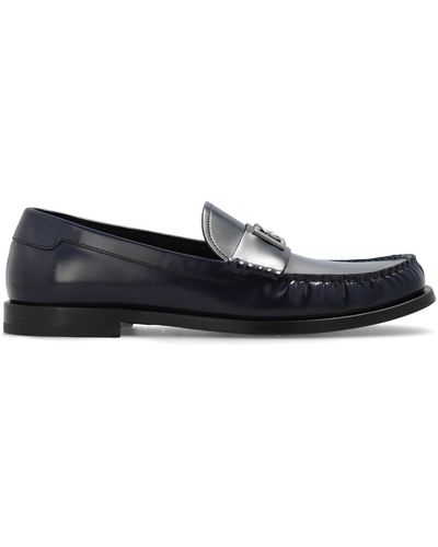 Dolce & Gabbana Leather Loafers, - Black