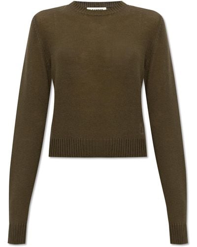 Jil Sander + Wool Sweater, - Green