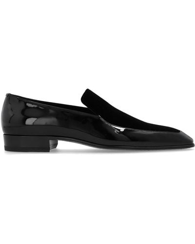 Saint Laurent 'gabriel' Loafers Shoes, - Black