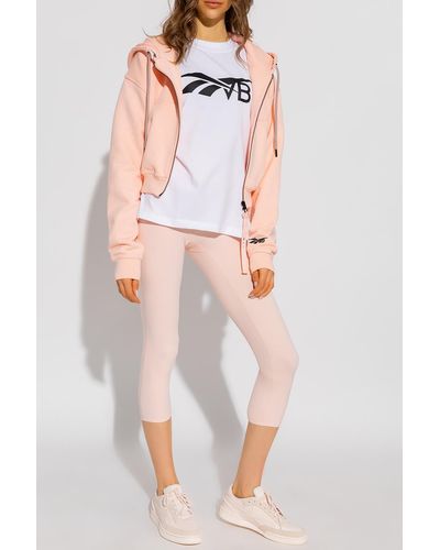 Reebok X Victoria Beckham Cropped Loose-fitting Sweatshirt - Pink