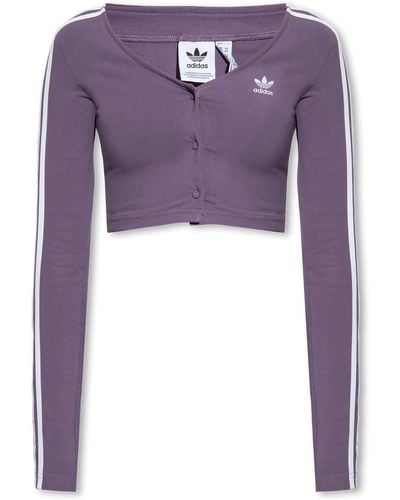 adidas Originals Cropped Top, - Purple