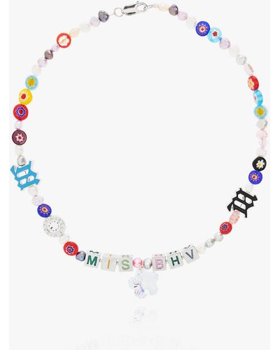 MISBHV Necklace With Logo, - White