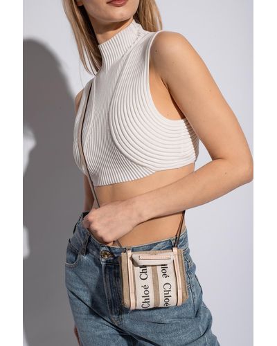 Chloé ‘Woody Nano’ Shoulder Bag - Gray