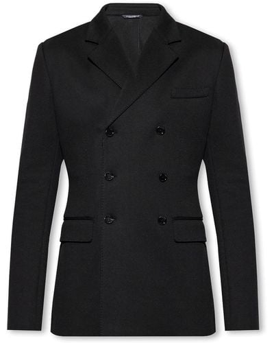 Dolce & Gabbana Double-Breasted Coat - Black
