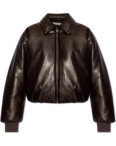 Acne Studios Jacket From Faux Leather, - Black