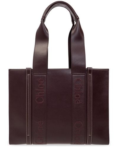 Chloé ‘Woody’ Shopper Bag - Red