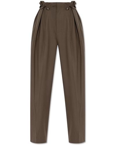 Victoria Beckham Paperbag Trousers - Green