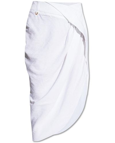 Jacquemus 'saudade' Asymmetrical Skirt, - White