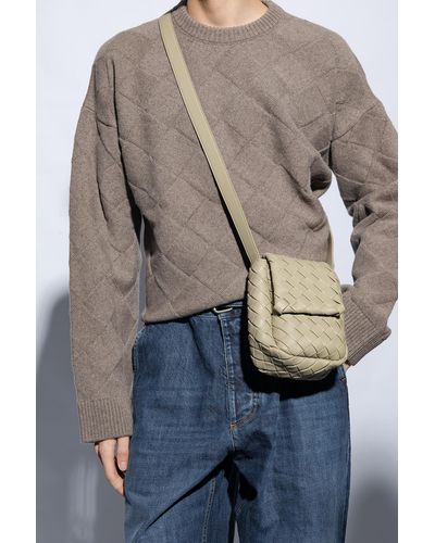 Bottega Veneta 'vertical Cobble Mini' Shoulder Bag, - Natural