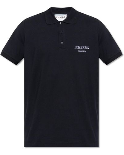 Iceberg Polo Shirt With Logo, - Black