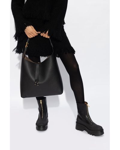 Chloé 'marcie' Hobo Shoulder Bag, - Black