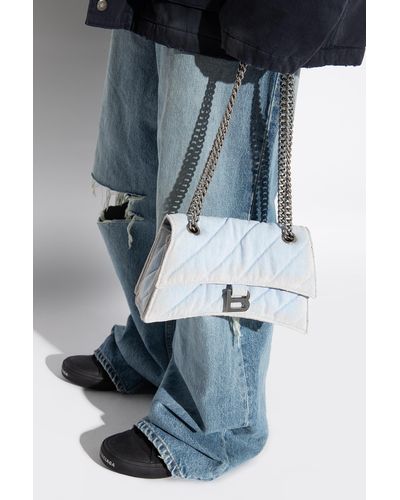 Balenciaga ‘Crush’ Shoulder Bag, , Light - White