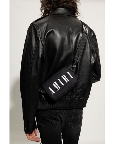 Amiri Shoulder Bag With Logo - Black