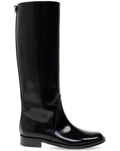 Saint Laurent ‘Hunt’ Leather Boots - Black