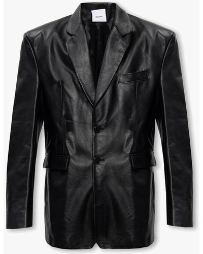 Vetements Black Leather Blazer