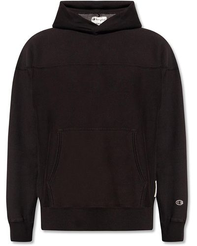 Champion Patched Hoodie - Black