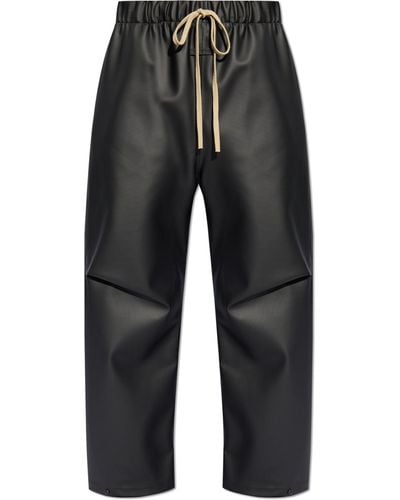 Fear Of God Trousers With Logo, - Black