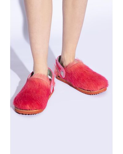 Vivienne Westwood 'oz' Fur Shoes, - Red