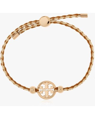 Tory Burch 'miller' Woven Bracelet, - White