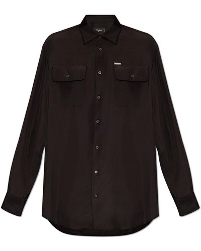 DSquared² Silk Shirt, - Black